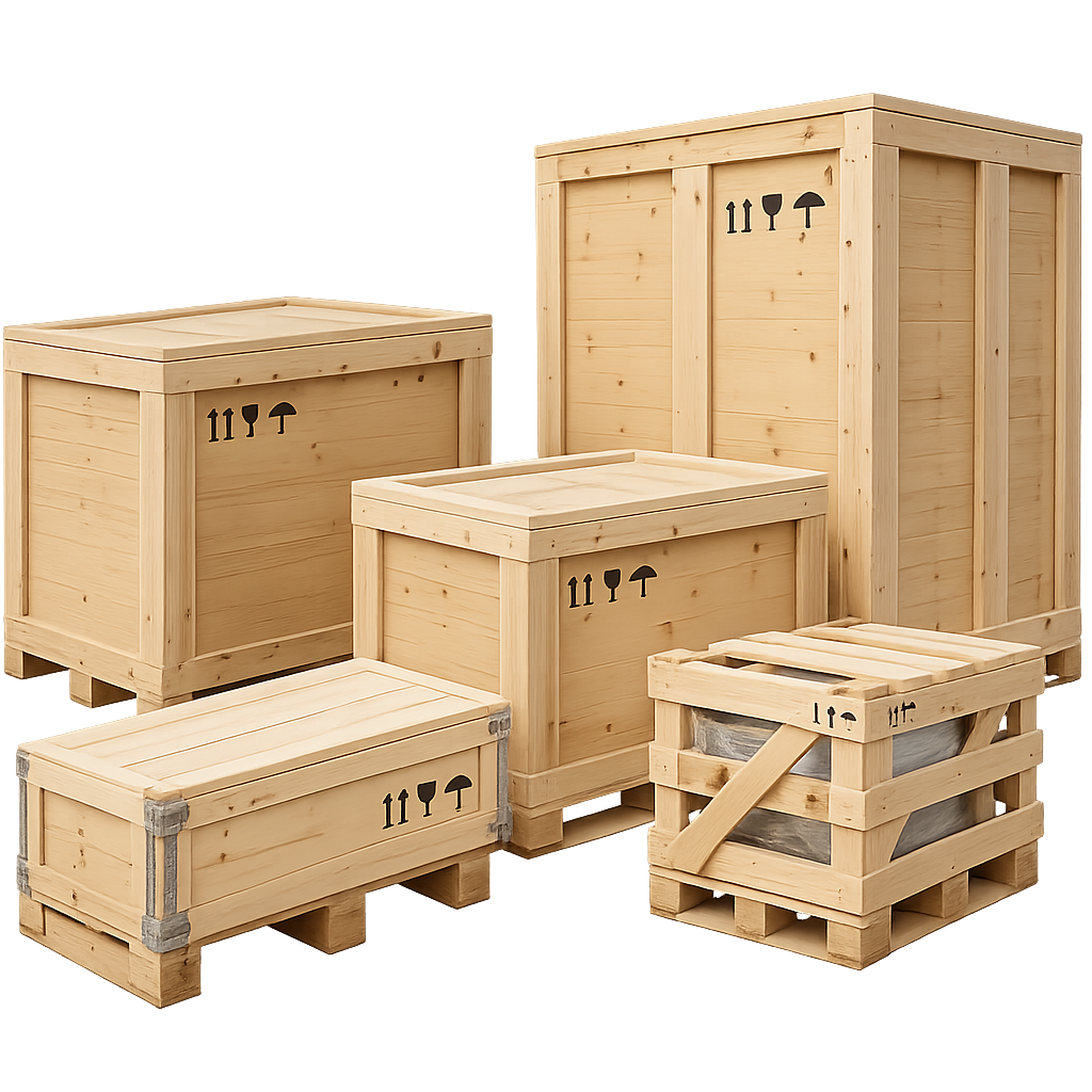 Industrial wooden packaging product visual